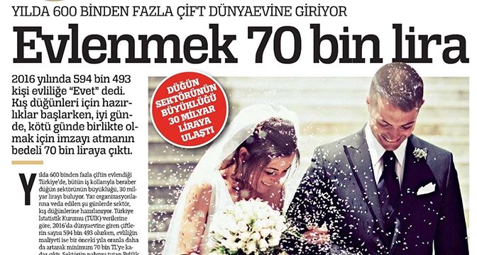 Evlenmek 70 Bin Lira